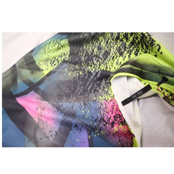 TIC TOC (NWOT) Neon Multicolor Dress - Picture 8 of 9